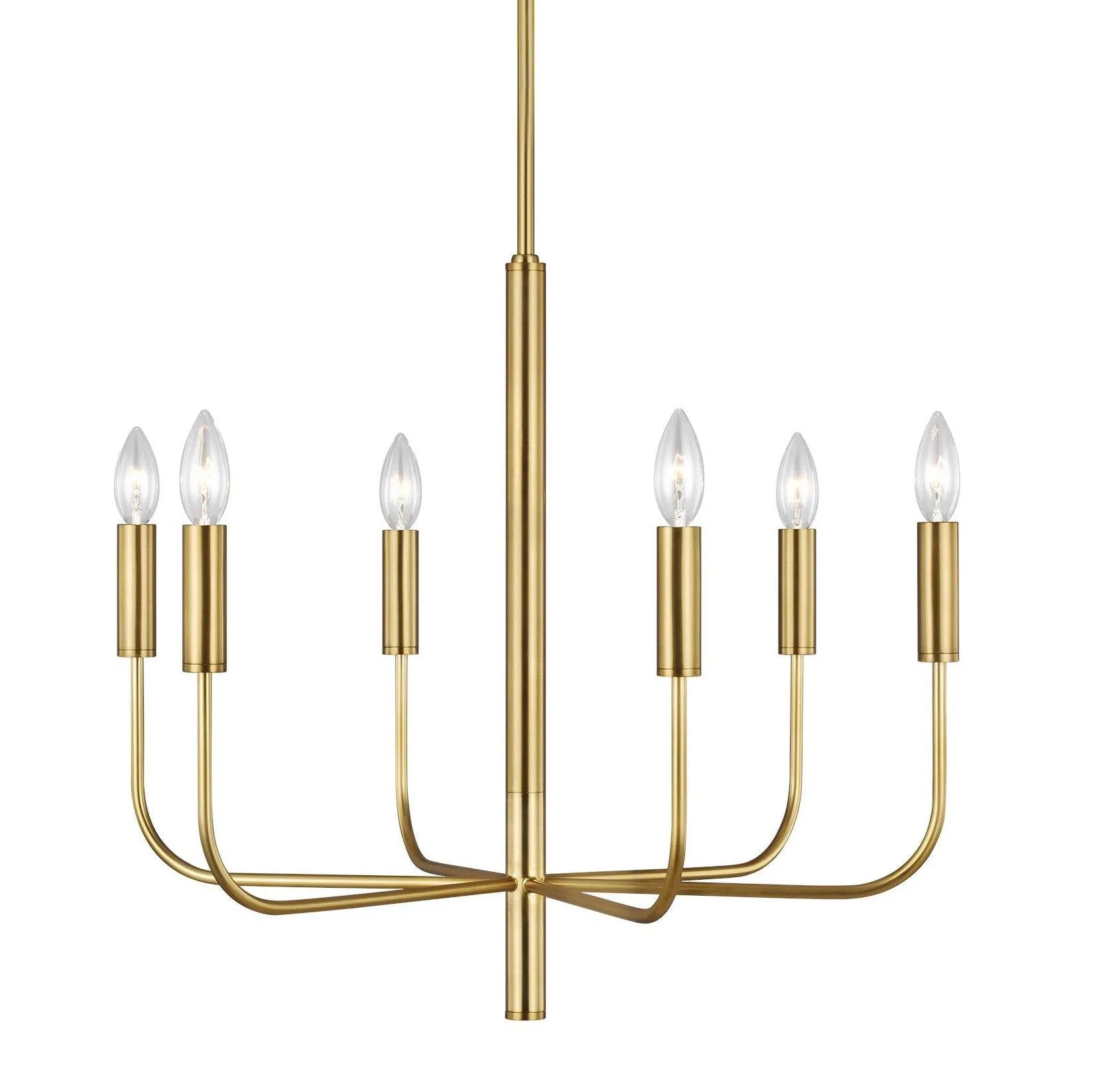 Brianna 6 Light Burnished Brass Chandelier Pendant Light