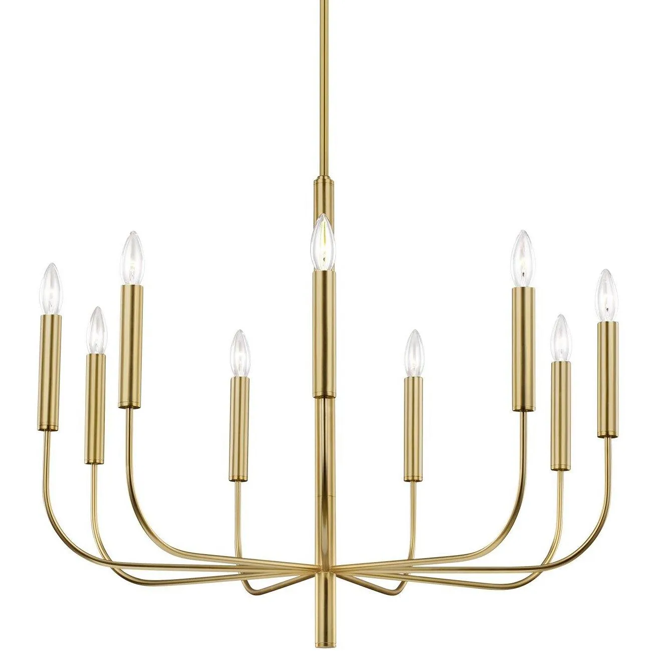 Brianna 9 Light Burnished Brass Chandelier
