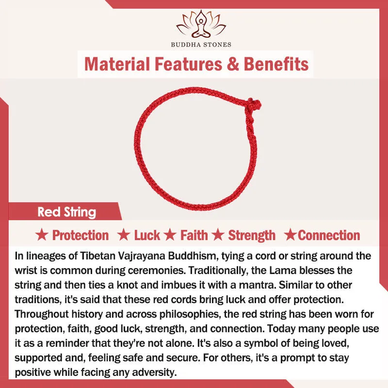 Buddha Stones Red String 925 Sterling Silver Five Ways God Of Wealth Connection Bracelet