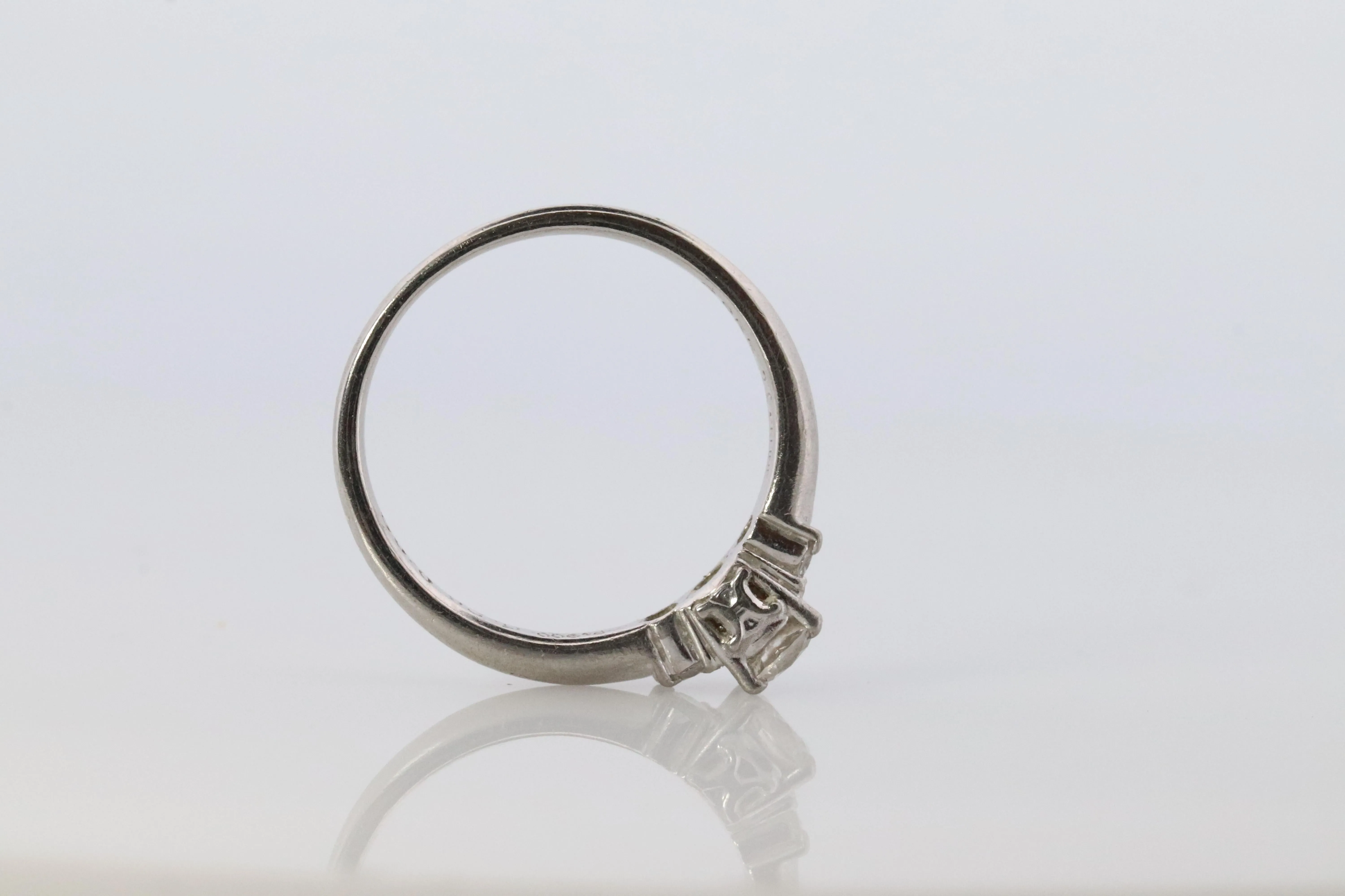 Celine Diamond Ring. Diamond Solitaire Engagement Pt900 Platinum band. Certified
