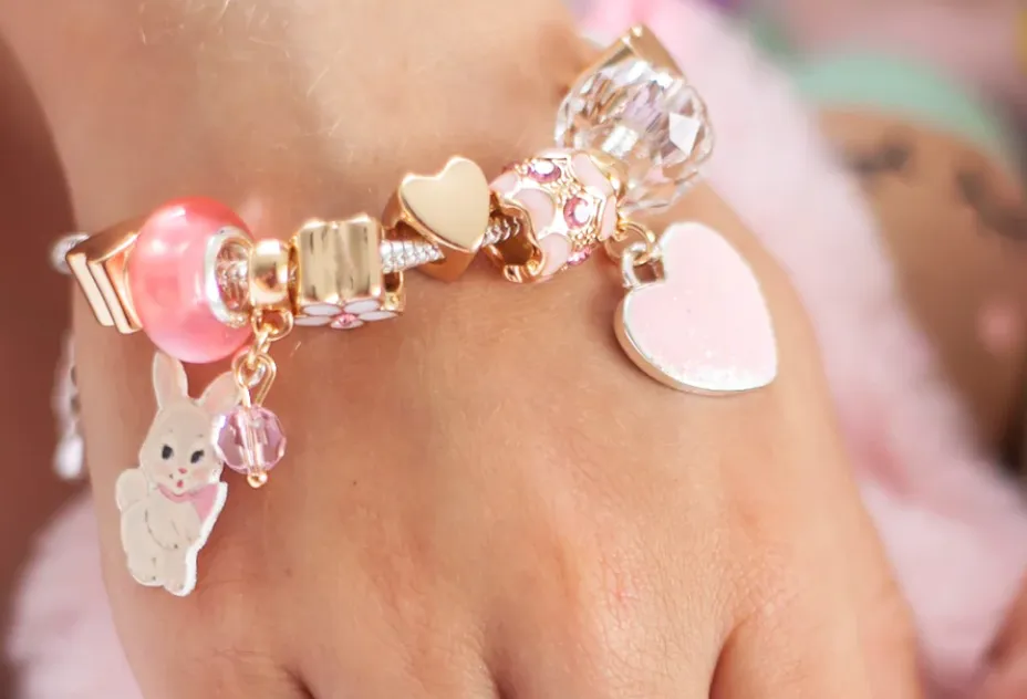 Charm Bracelet - Floral Dreams Bunny