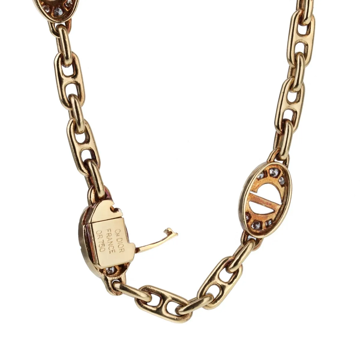 Christian Dior Sautoir Diamond 18k Yellow Gold Necklace