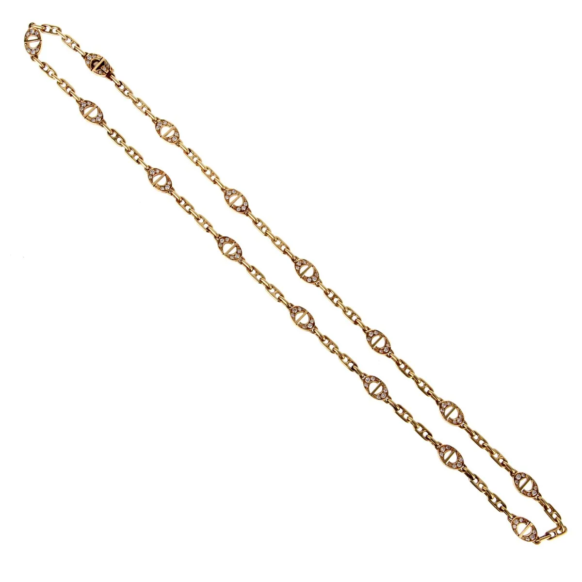 Christian Dior Sautoir Diamond 18k Yellow Gold Necklace