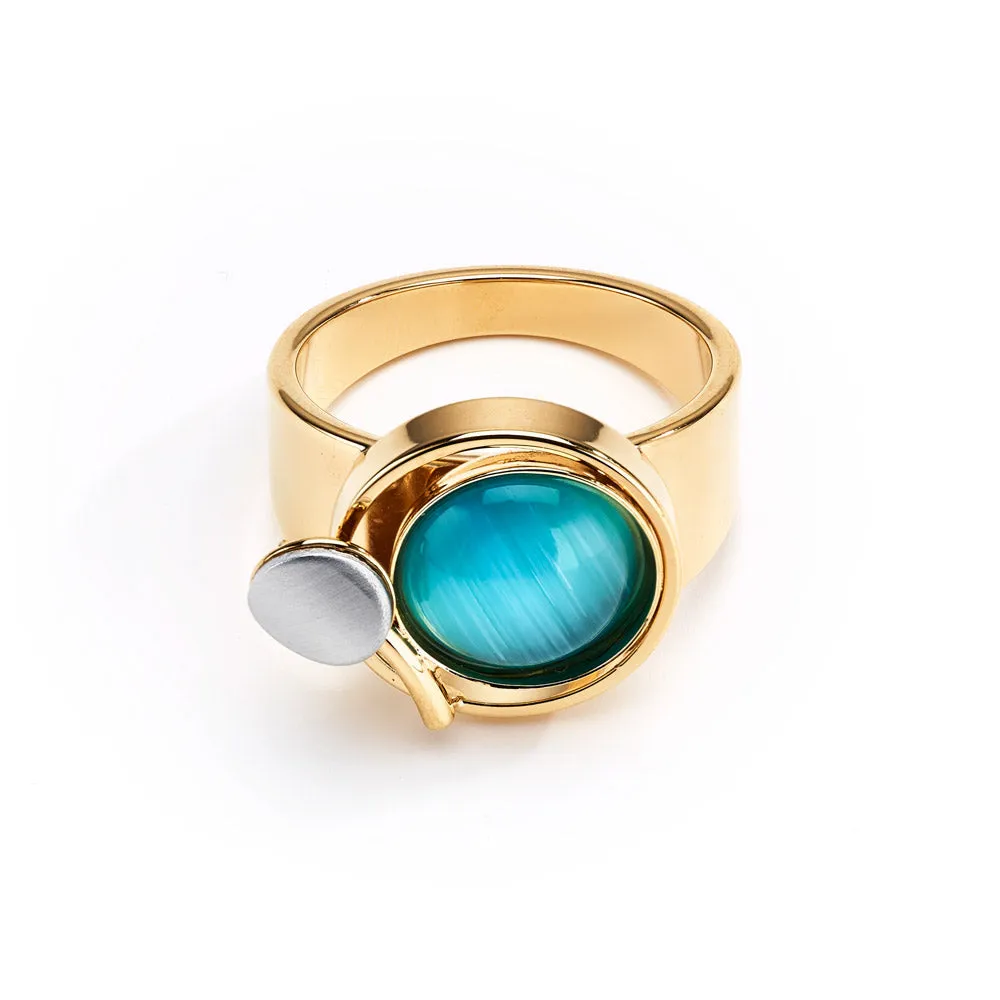 Christophe Poly - Glass and Metal Rings (Assorted Colors/Designs) #R