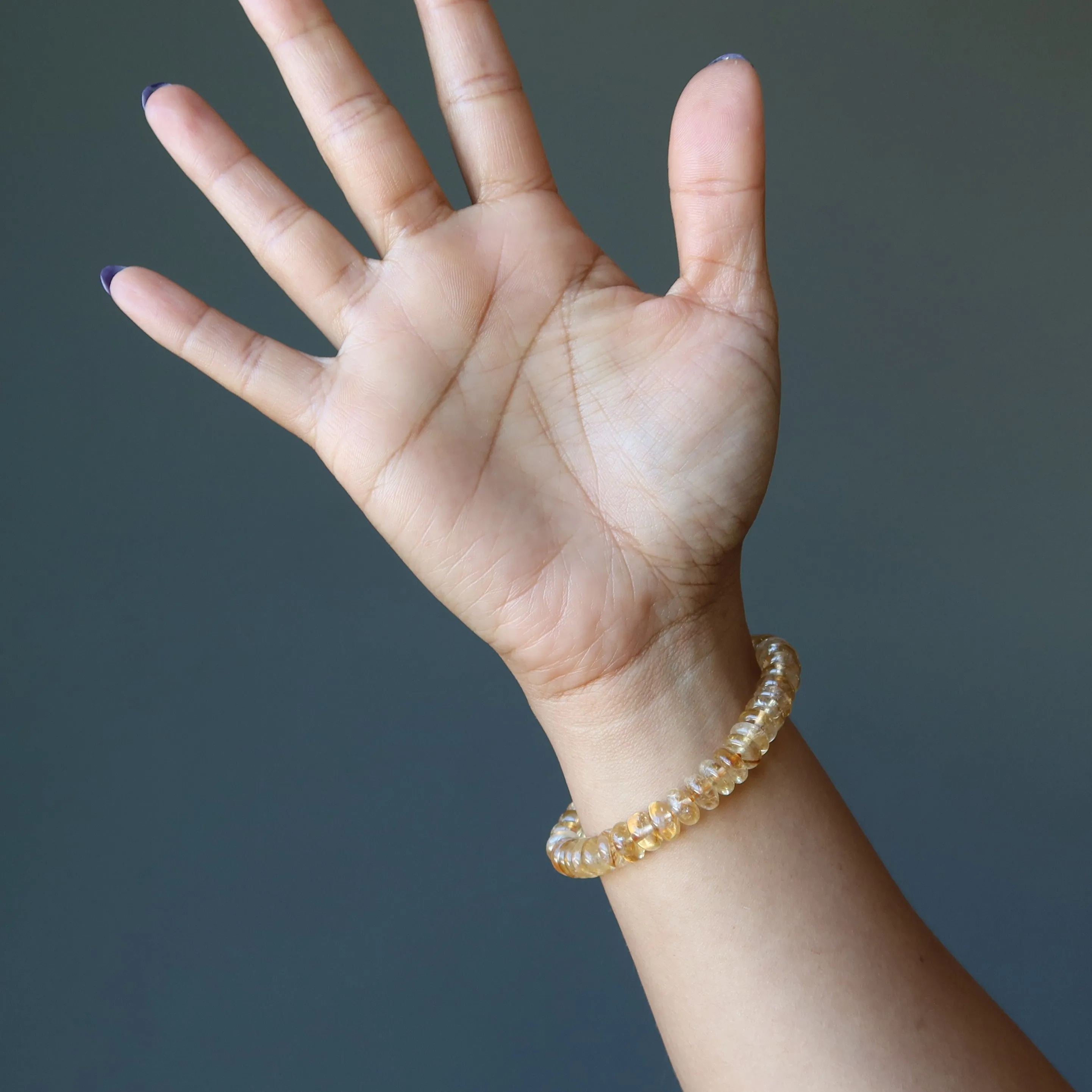 Citrine Bracelet Honeysuckle Abundance Yellow Crystal
