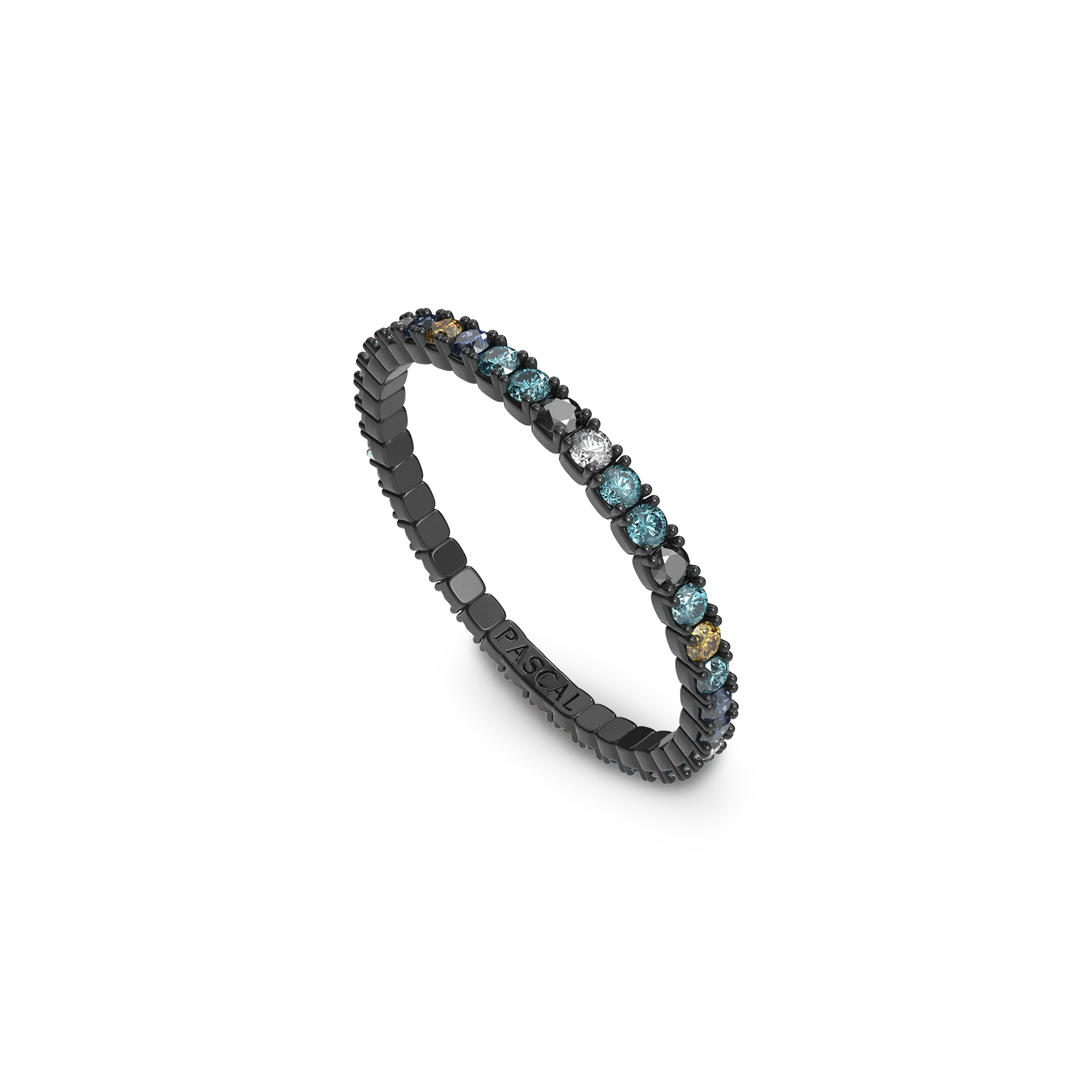 Classic Black Diamond Tennis Ring