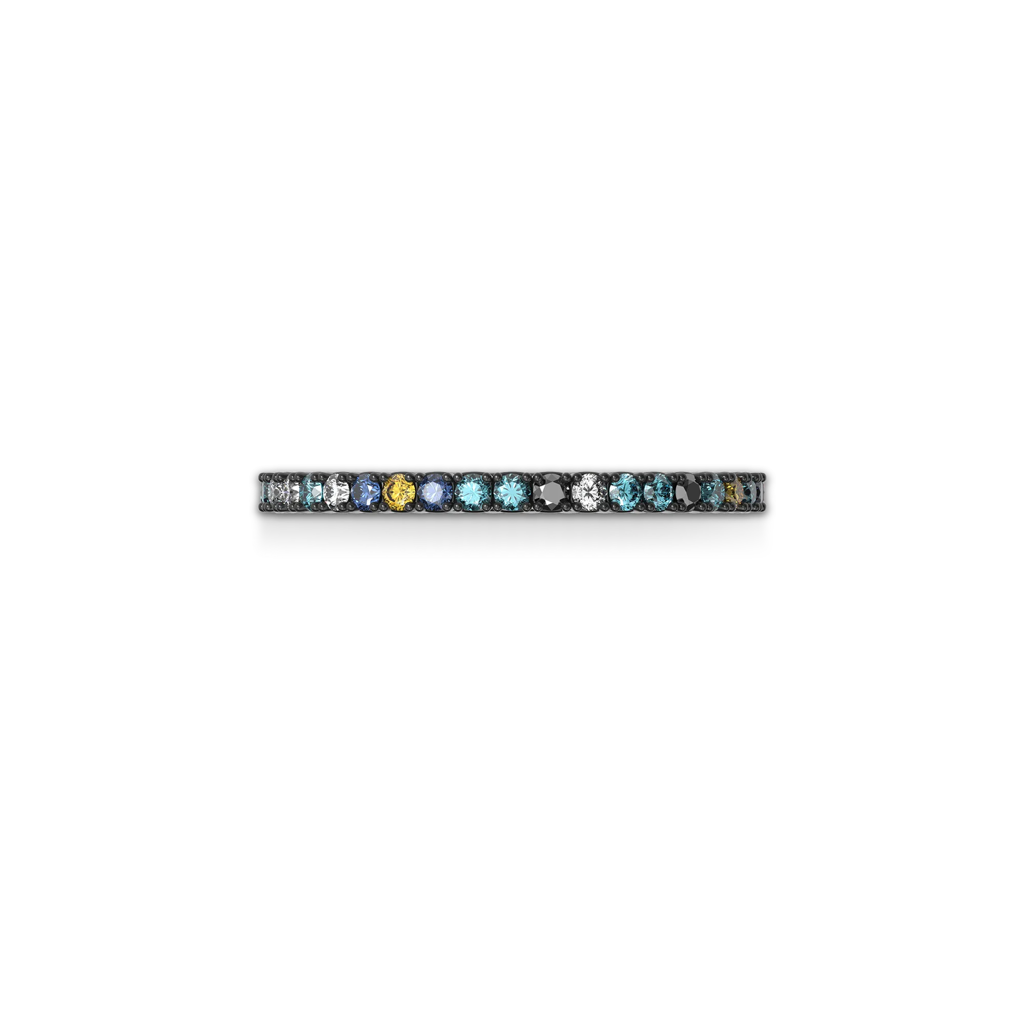 Classic Black Diamond Tennis Ring