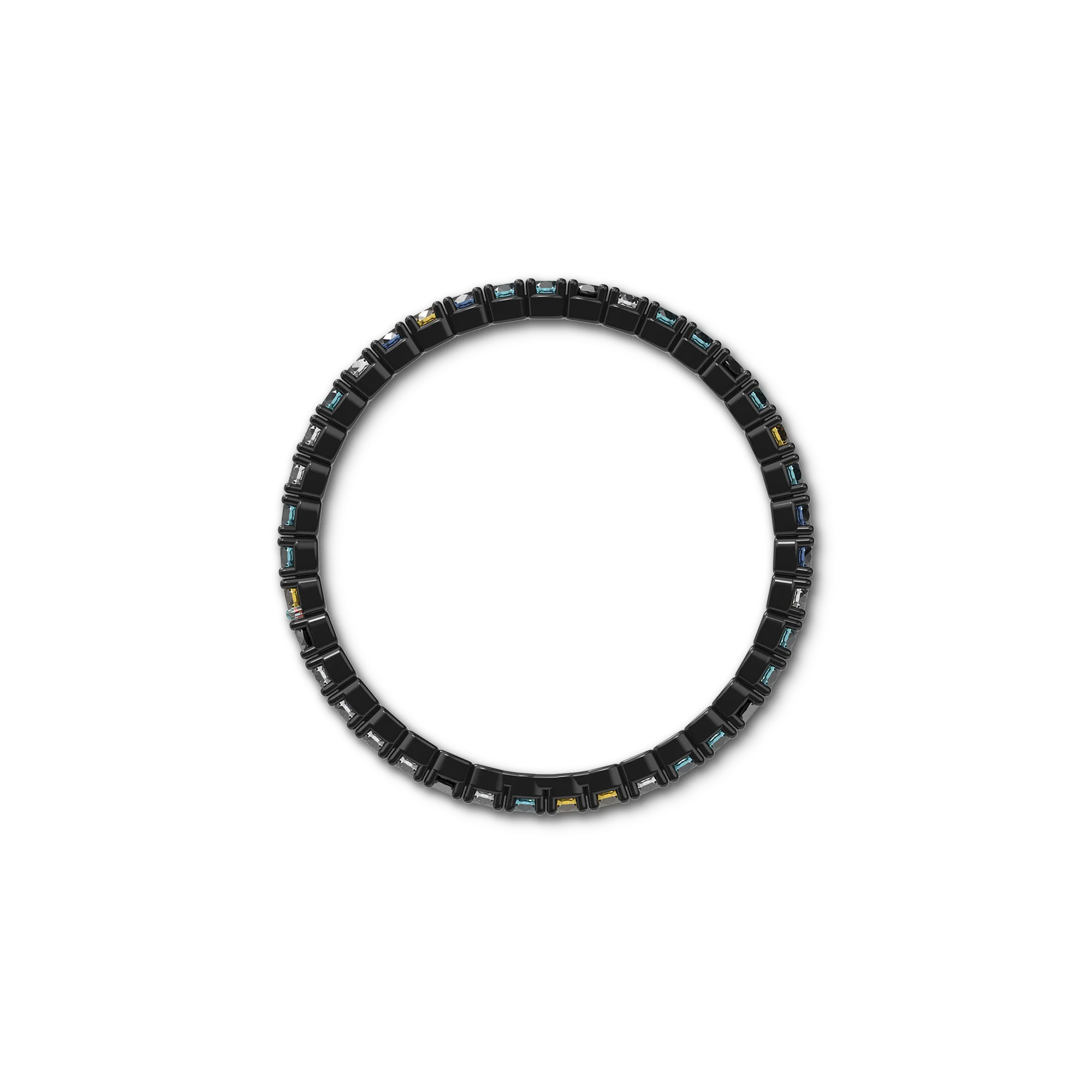 Classic Black Diamond Tennis Ring
