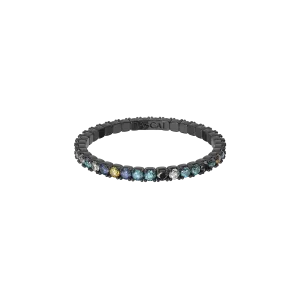 Classic Black Diamond Tennis Ring