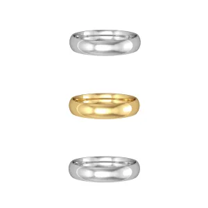Classic Court Style Wedding Band 4.0mm