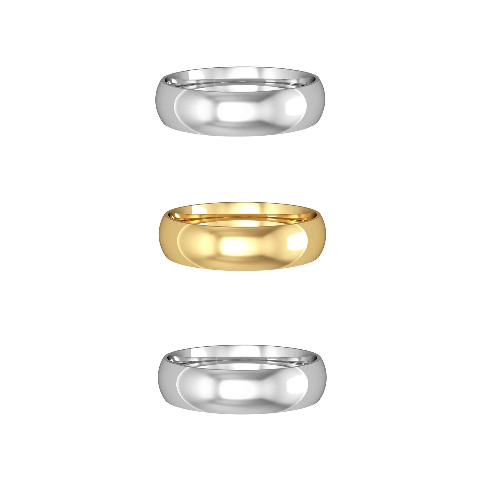 Classic Court Style Wedding Band 5.0mm