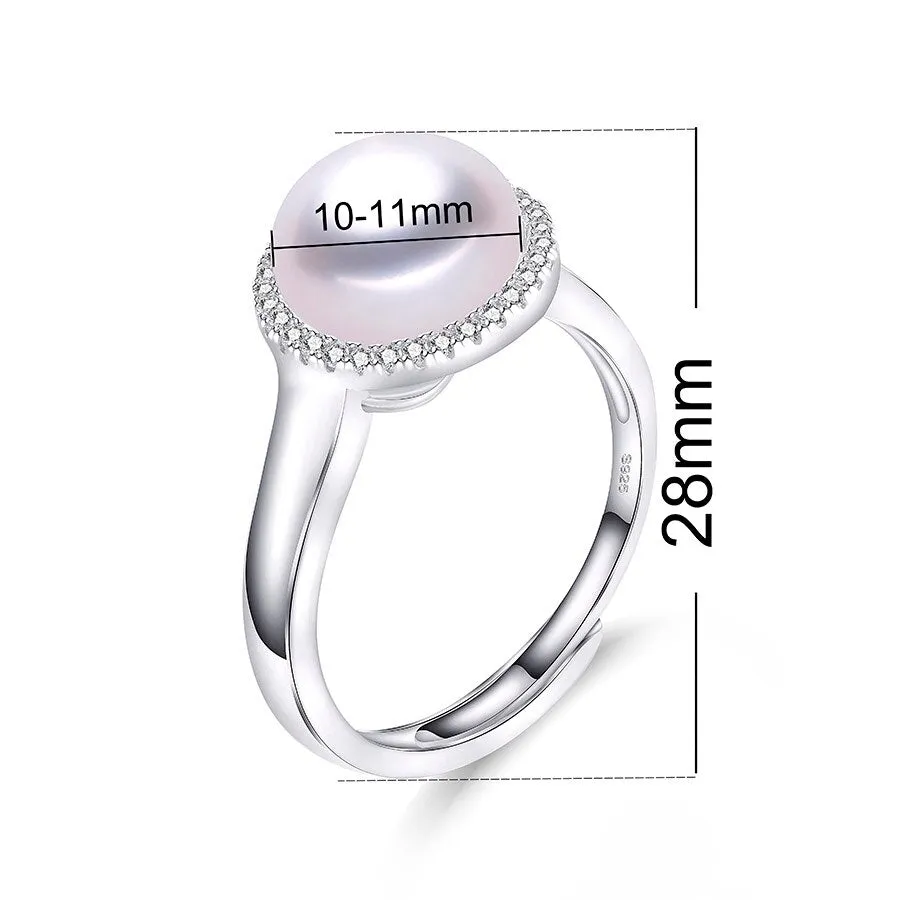 Classic Style Natural Freshwater Pearl Rings For Women