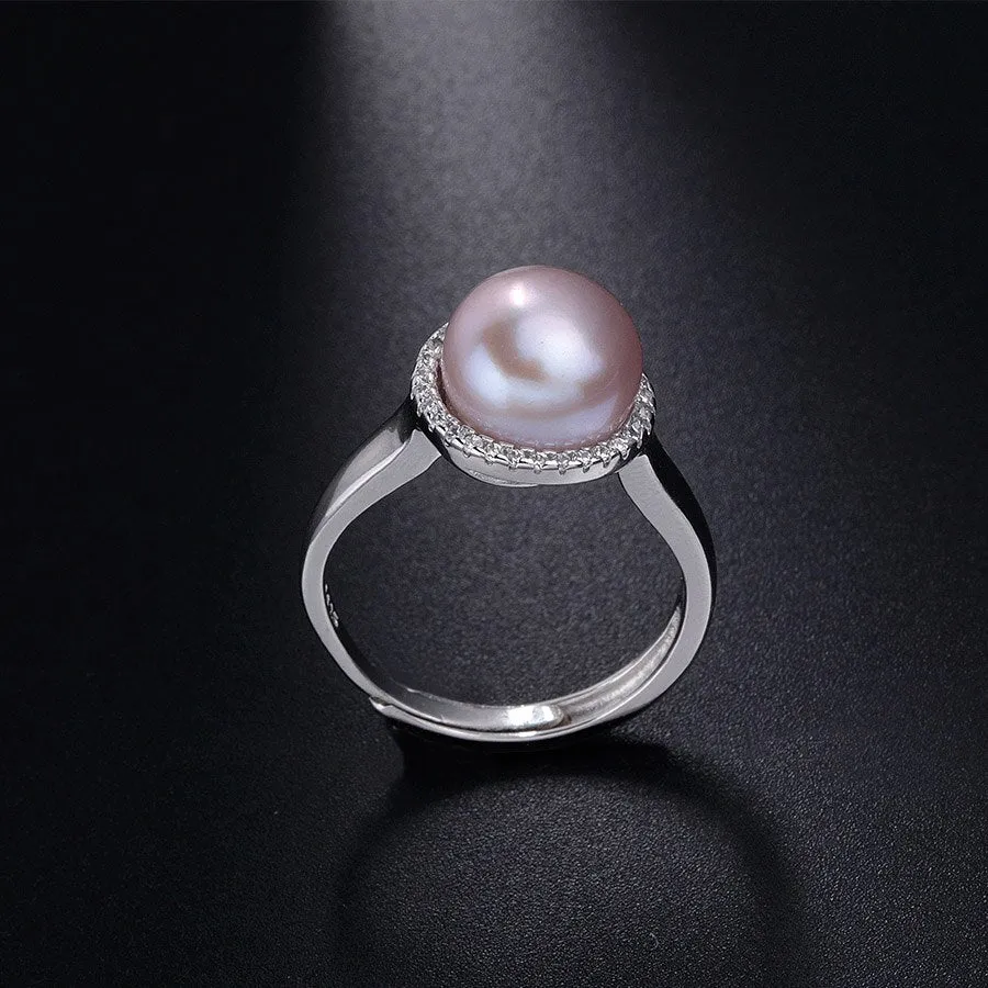 Classic Style Natural Freshwater Pearl Rings For Women