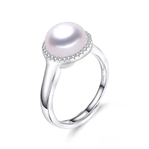 Classic Style Natural Freshwater Pearl Rings For Women