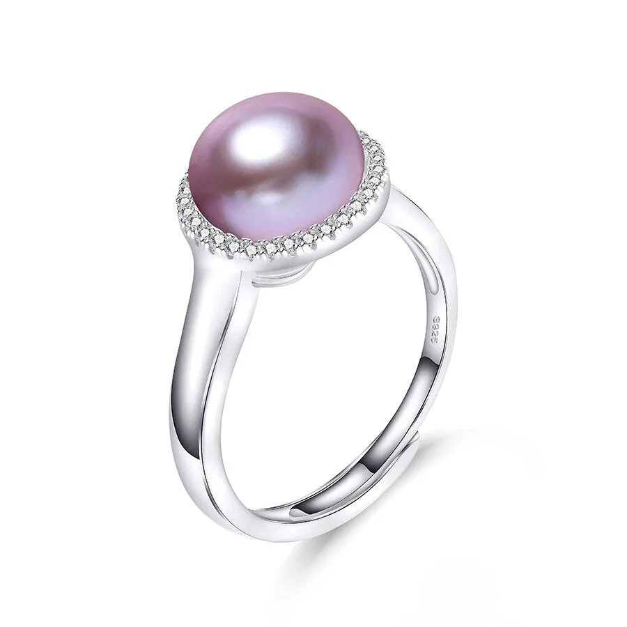Classic Style Natural Freshwater Pearl Rings For Women
