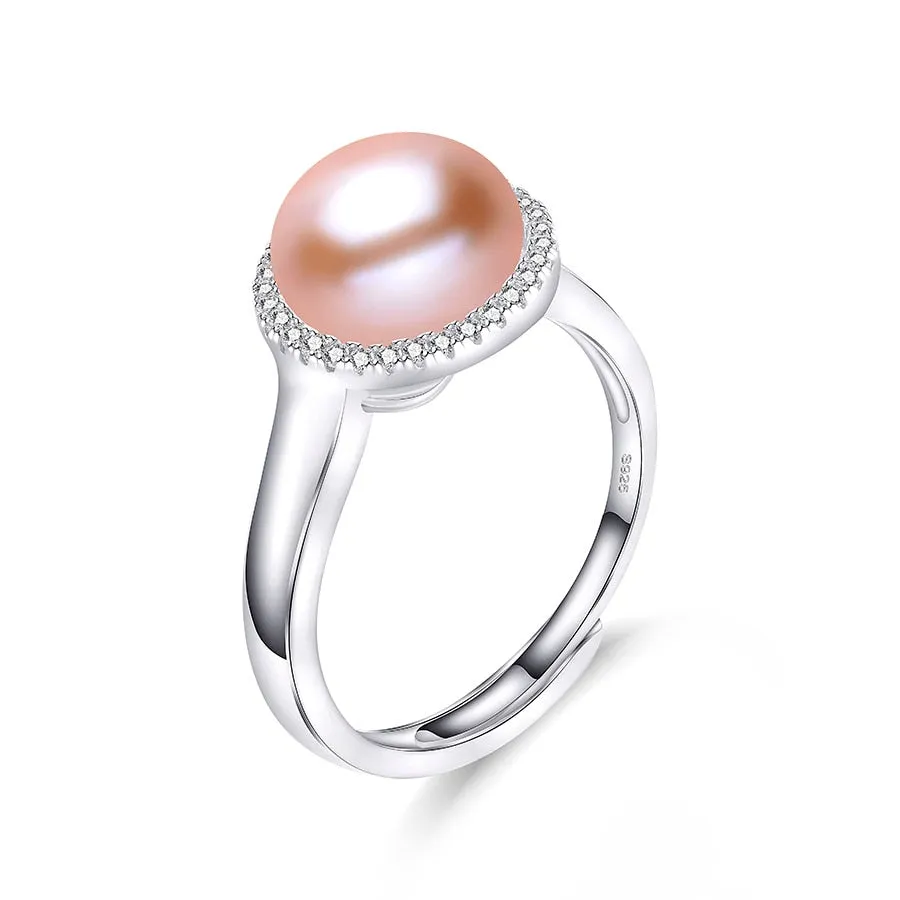 Classic Style Natural Freshwater Pearl Rings For Women