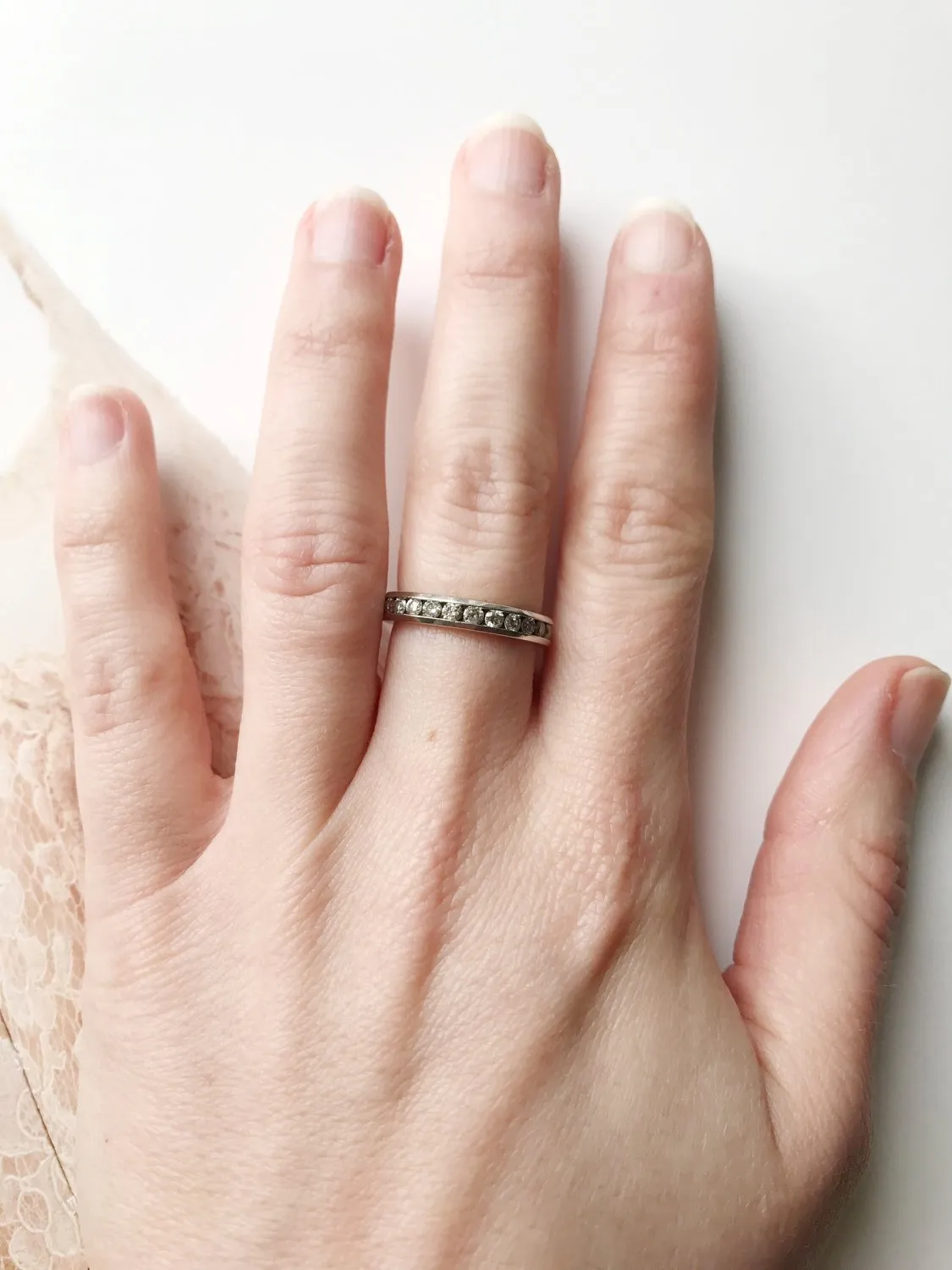 Classic White Gold Diamond Wedding Band