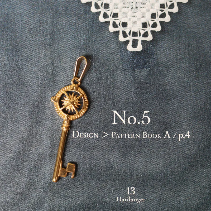 Compass Key Pendant - Gold Plated