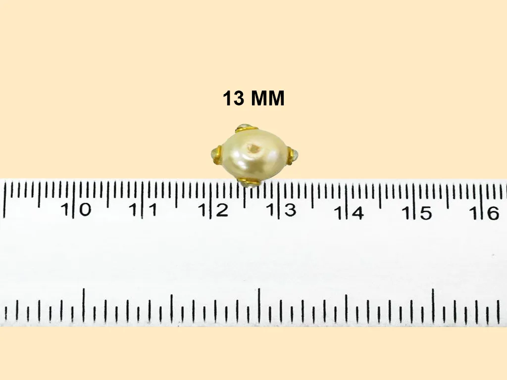 Cream Kundan Work Beads
