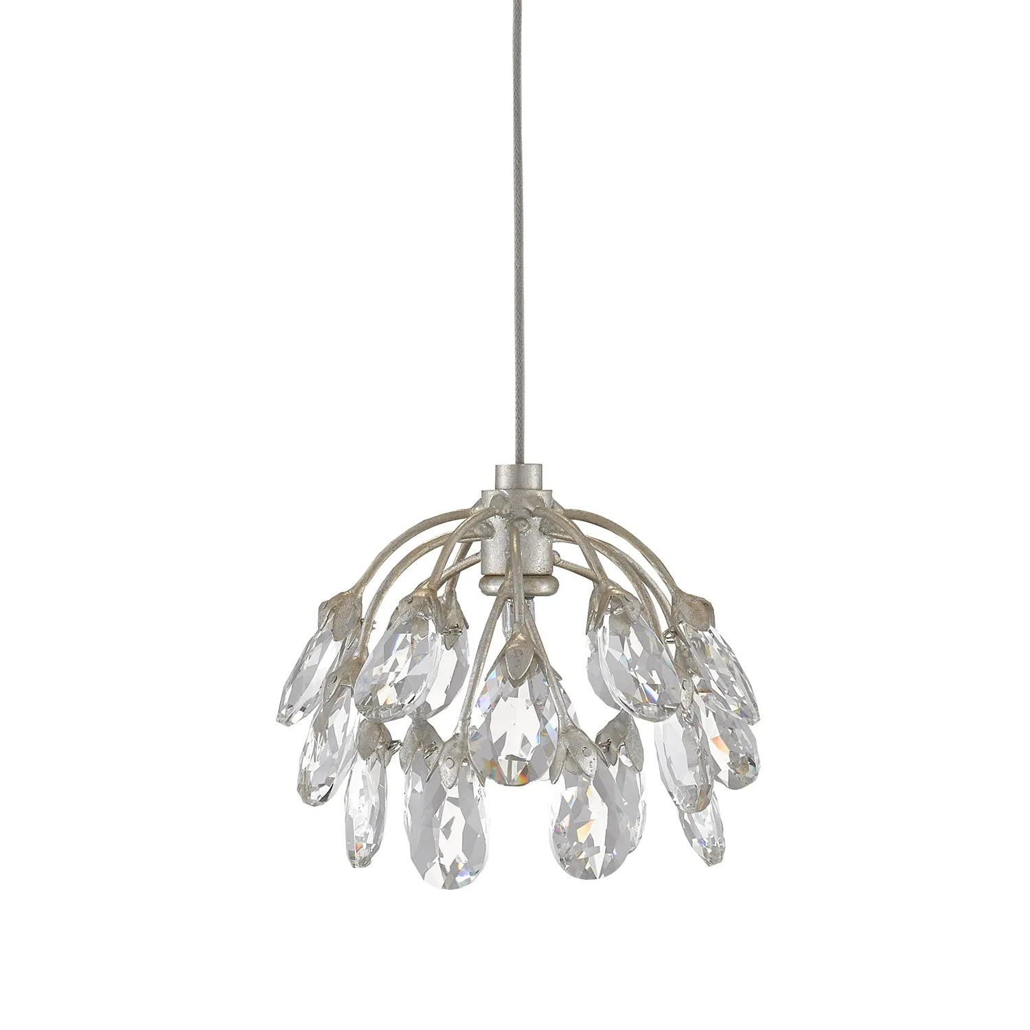 Currey & Co Crystal Bud 1-Light Multi-Drop Pendant