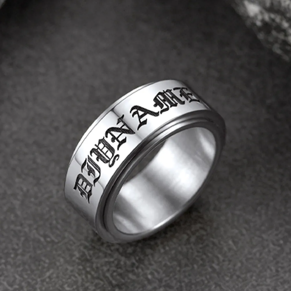 Custom Fidget Spinner Anxiety Rings for Men Women, 9mm/15mm