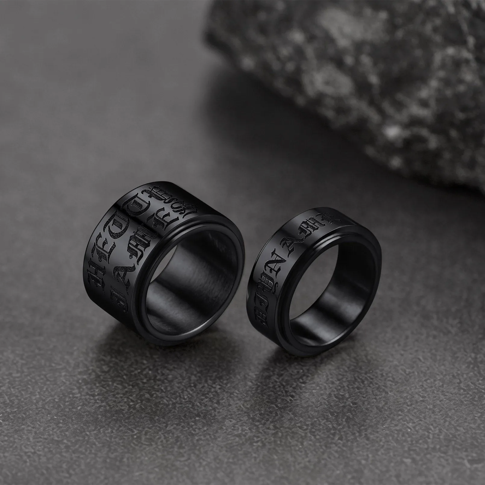 Custom Fidget Spinner Anxiety Rings for Men Women, 9mm/15mm