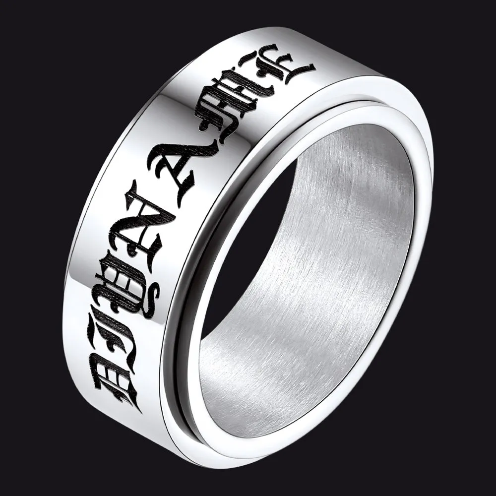 Custom Fidget Spinner Anxiety Rings for Men Women, 9mm/15mm