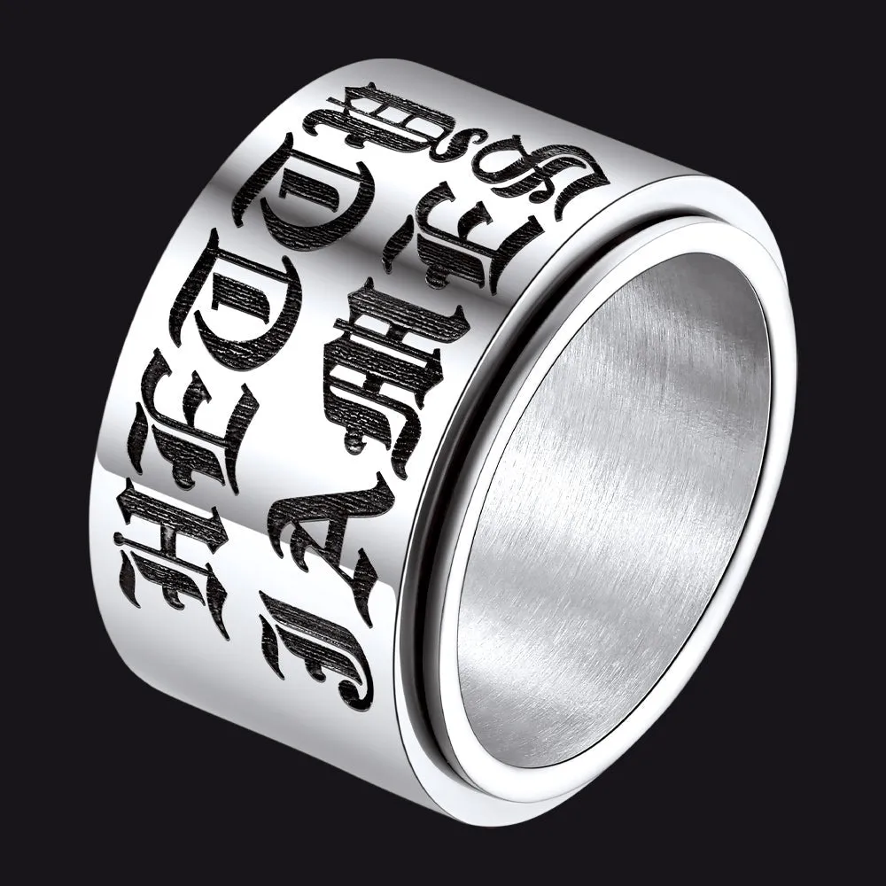 Custom Fidget Spinner Anxiety Rings for Men Women, 9mm/15mm