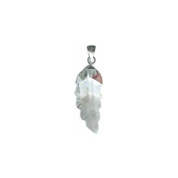 CZ Leaf Clear 27 mm Pendant