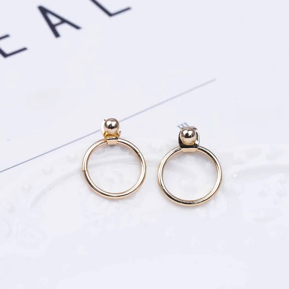 Dainty Ball Hoop Earrings
