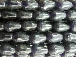 Dark Purple Drop Faceted Agate Stones