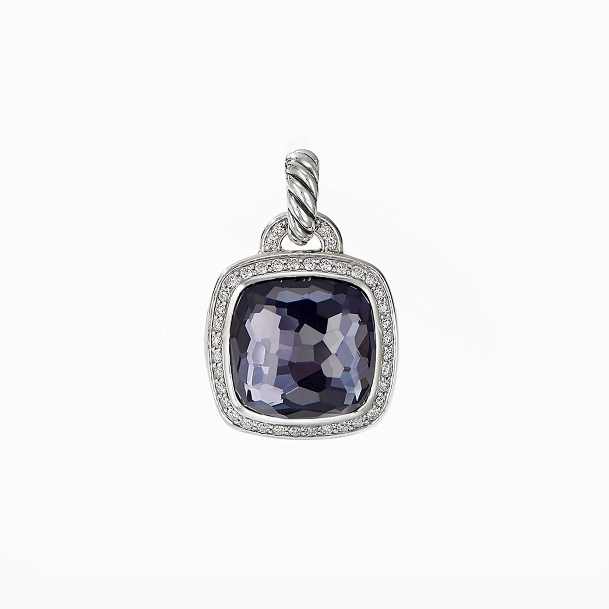 David Yurman Albion Pendant with Black Orchid and Diamonds, 14mm