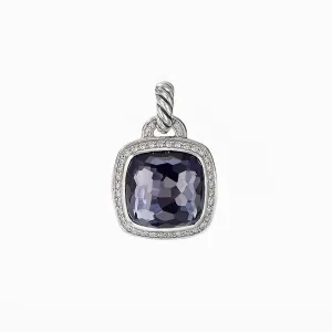 David Yurman Albion Pendant with Black Orchid and Diamonds, 14mm