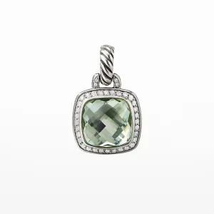 David Yurman Albion Pendant with Prasiolite and Diamonds, 11mm