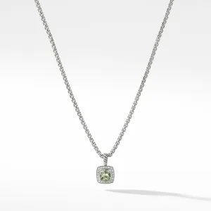 David Yurman Petite Albion Pendant Necklace with Prasiolite and Diamonds