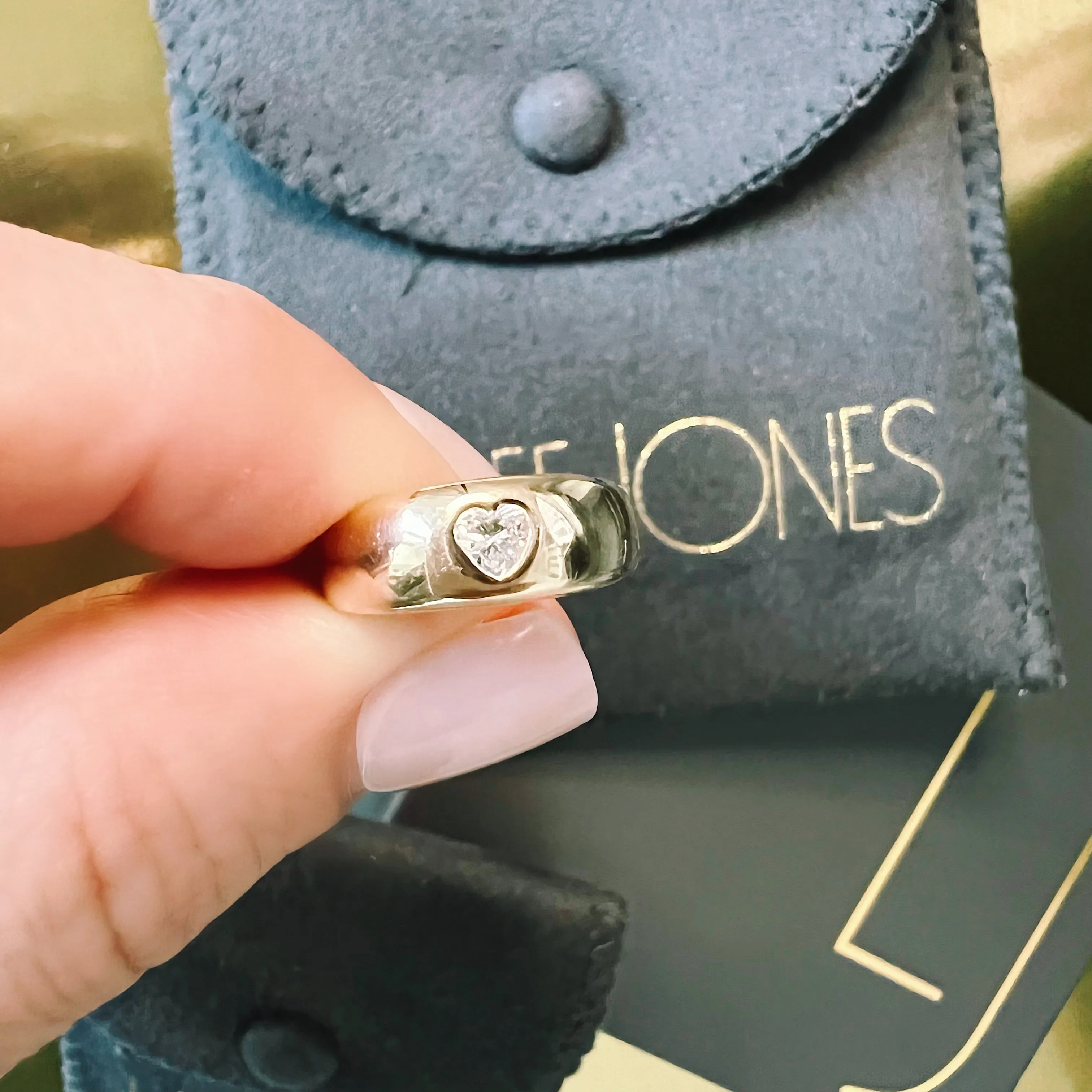 Diamond Heart Connected Ring