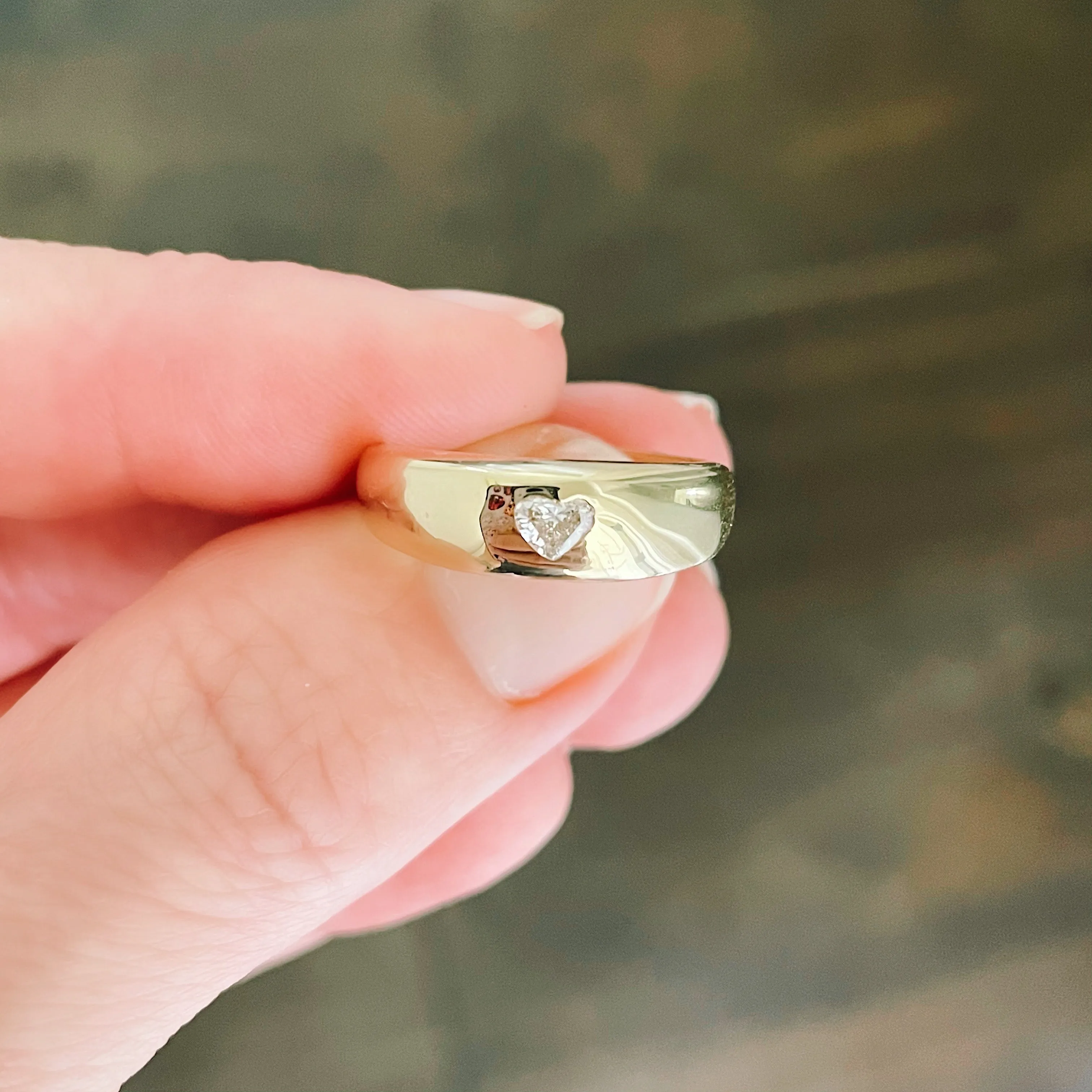 Diamond Heart Connected Ring