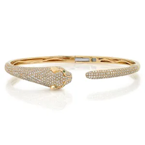 Diamond Panther Cuff Bracelet