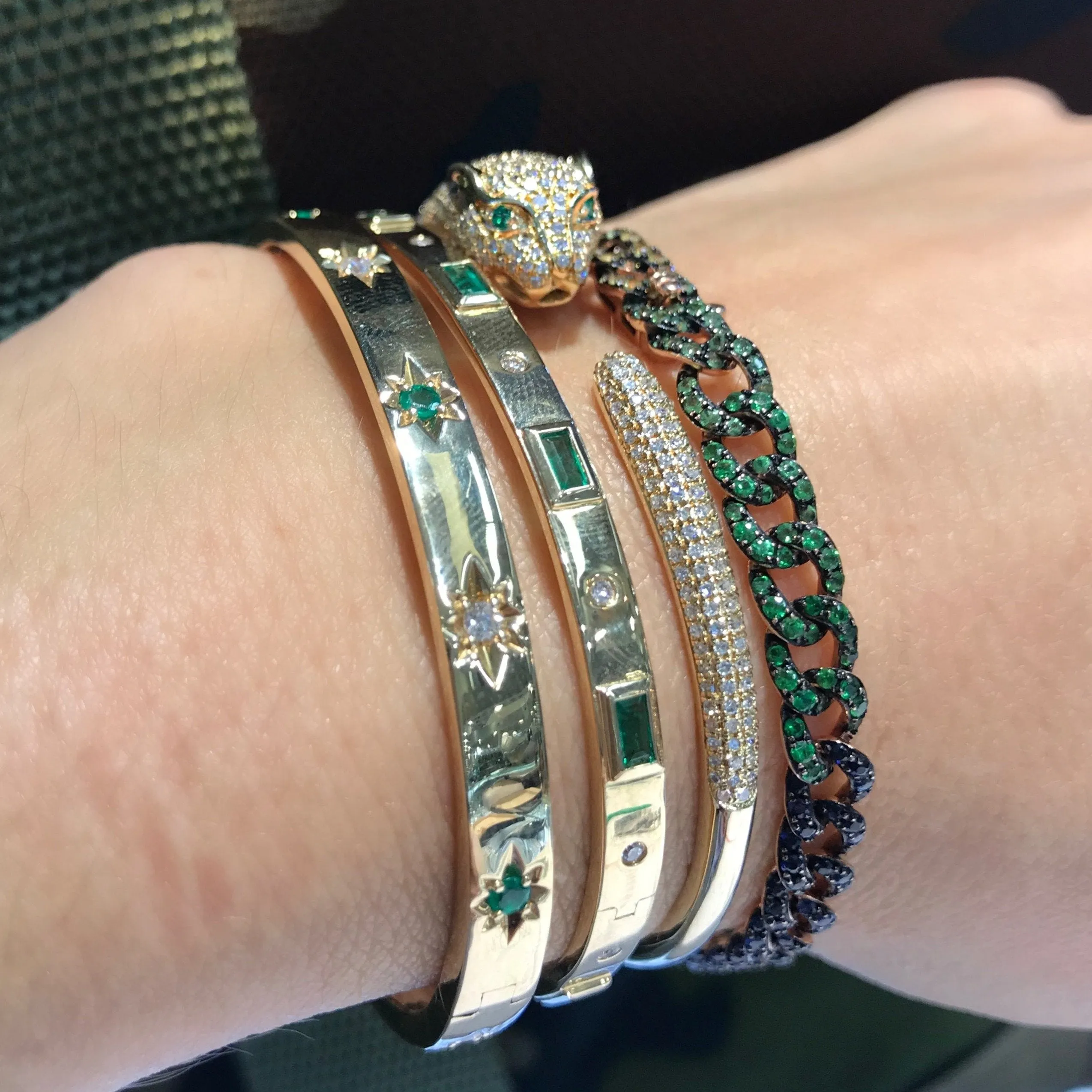 Diamond Panther Cuff Bracelet