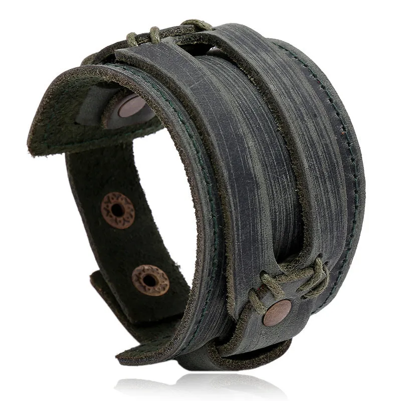 Edwardian Wrist Bands - Steampunk Leather Bracelet by The Nevermore