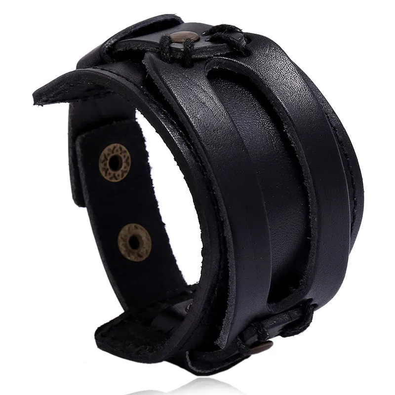 Edwardian Wrist Bands - Steampunk Leather Bracelet by The Nevermore
