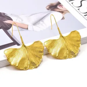 ELEGANT LEAF-SHAPED DANGLE DROP EARRINGS