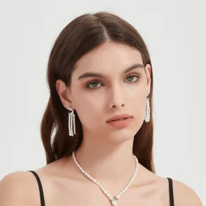 Elegant Pearl Cascade Earrings