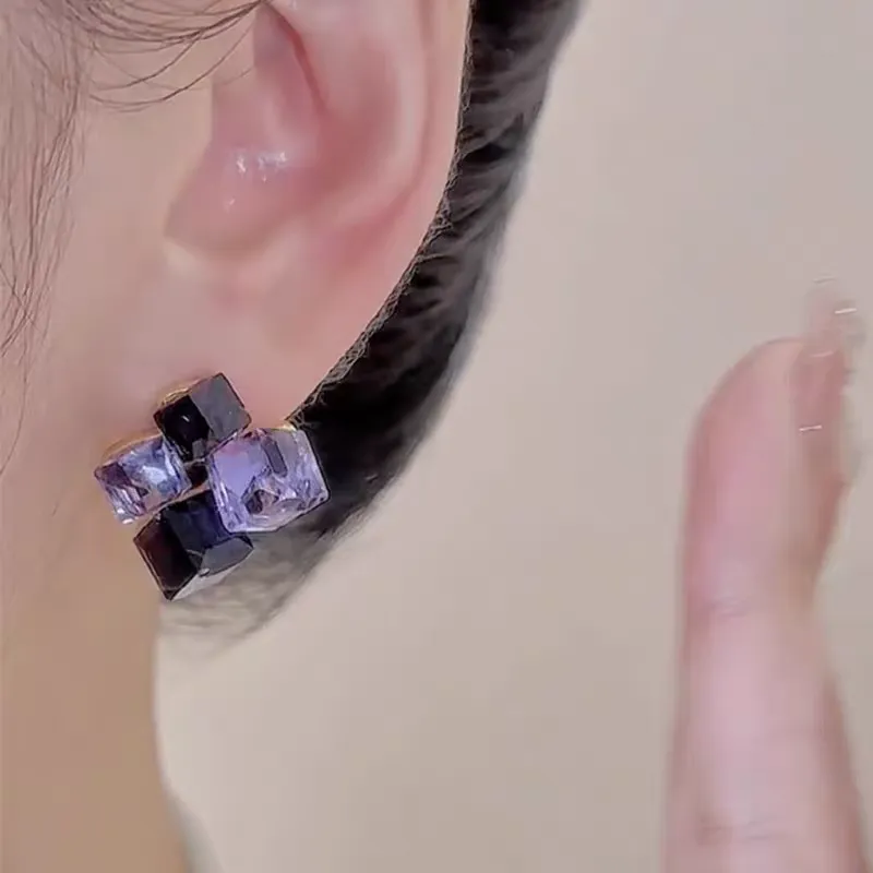 Elegant Purple Charm Earrings