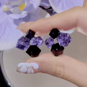 Elegant Purple Charm Earrings