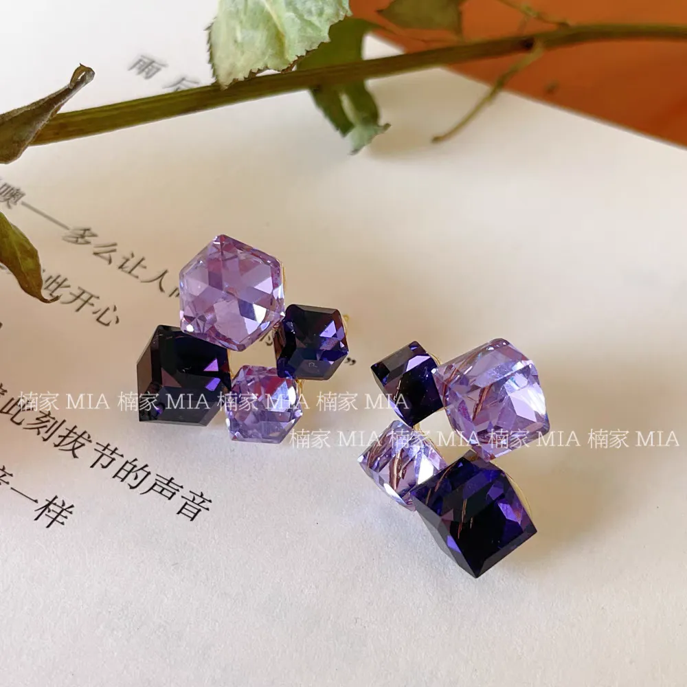 Elegant Purple Charm Earrings
