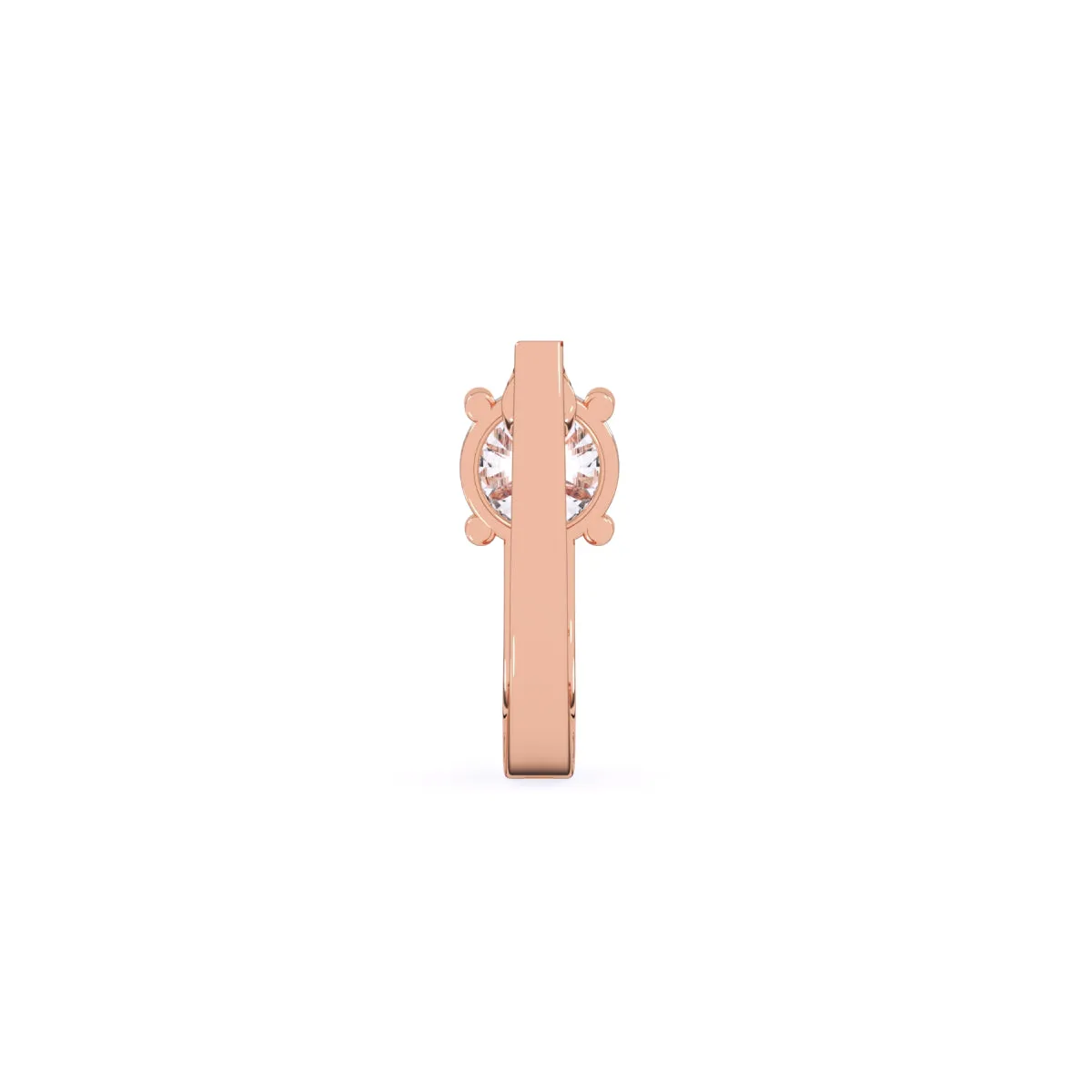 Elegant Round Diamond Hoop Earrings