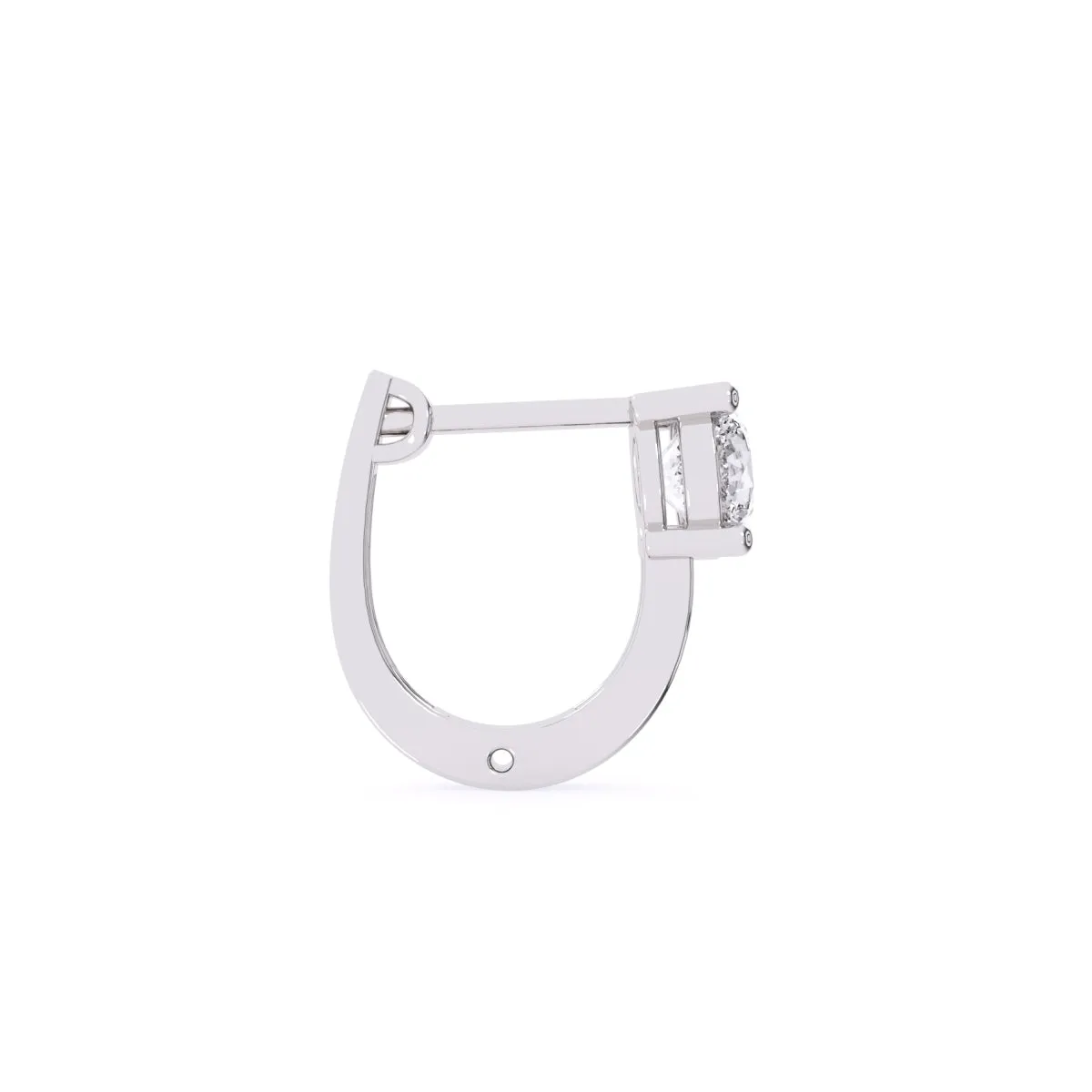 Elegant Round Diamond Hoop Earrings