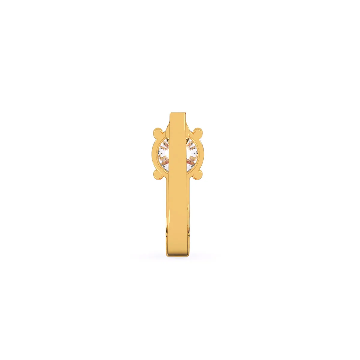 Elegant Round Diamond Hoop Earrings