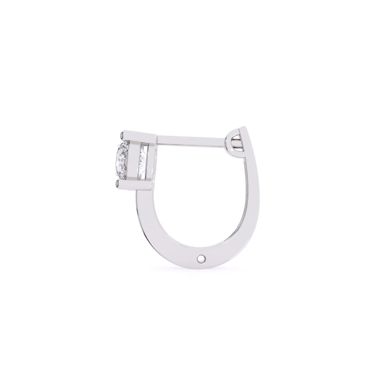 Elegant Round Diamond Hoop Earrings